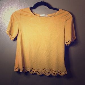 Mustard crop top